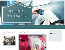 Tablet Screenshot of paulbentonautobody.com